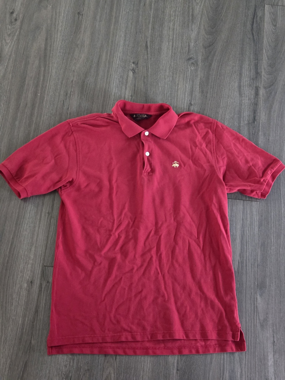 Brooks Brothers Mens XL Polo Shirt Red 100% Cotton Performance Knit Short Sleeve